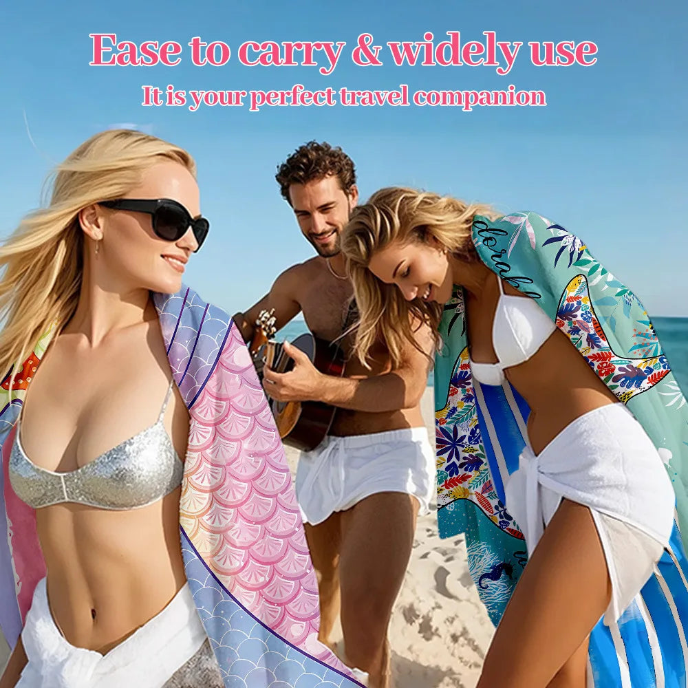 80 * 160 Double-sided Velvet Quick-drying Bath Towel, Adult Water Absorption Without Hair Loss Soft Beach Towel Vue
