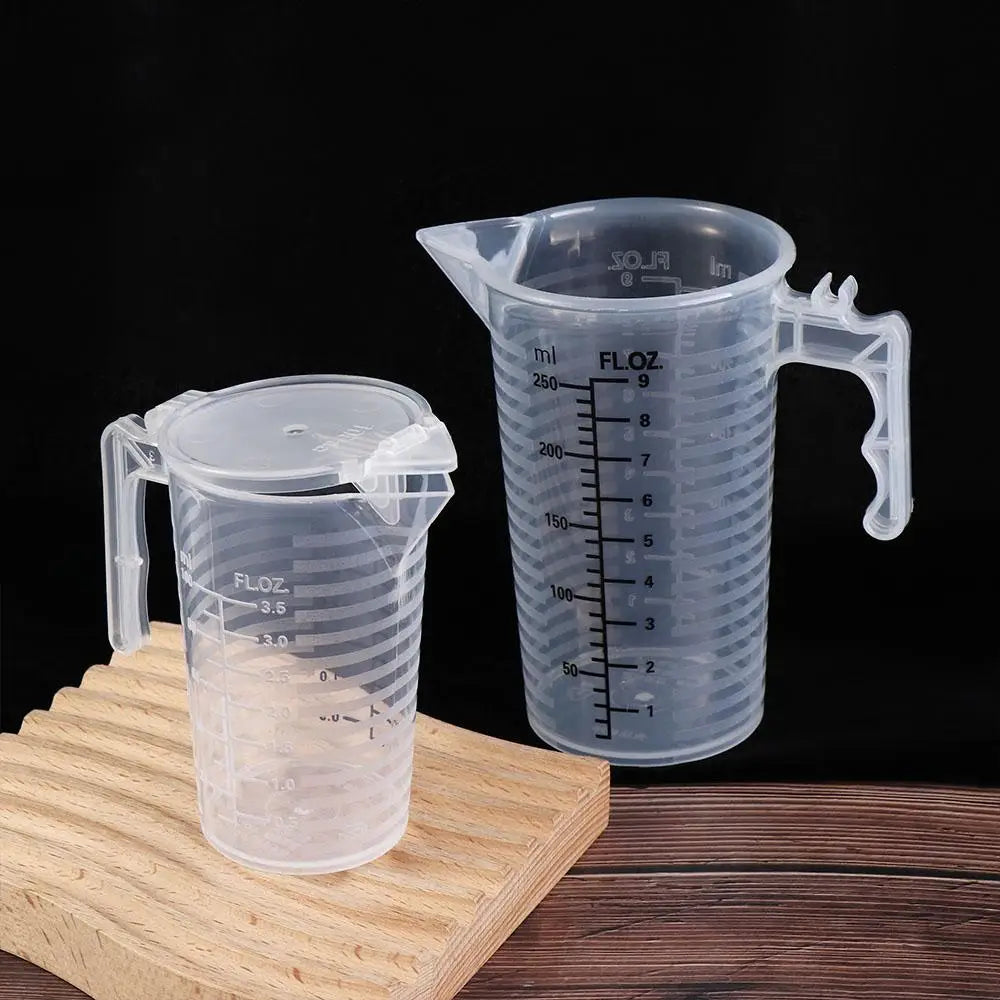 Transparent Laboratory Baking Accessories With Lid Drink Shop Science Water Container Kitchen Tool Measuring Cup Water Jug Vue