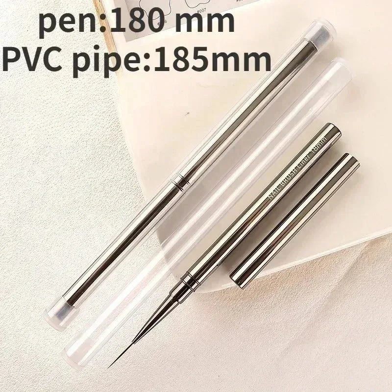 Nails Art Liner Brushes for Elongated Lines Striping Drawing - 6/9/12/15/18/25mm Nail Design Pen - Professional Manicure Tool Vue