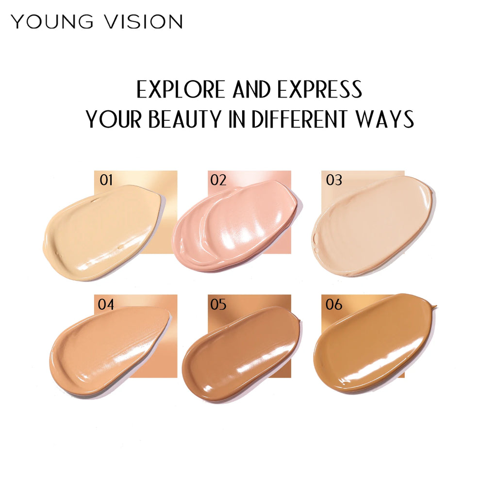 YOUNG VISION matte face concealer acne wheat face foundation cream 6 colors optional Vue