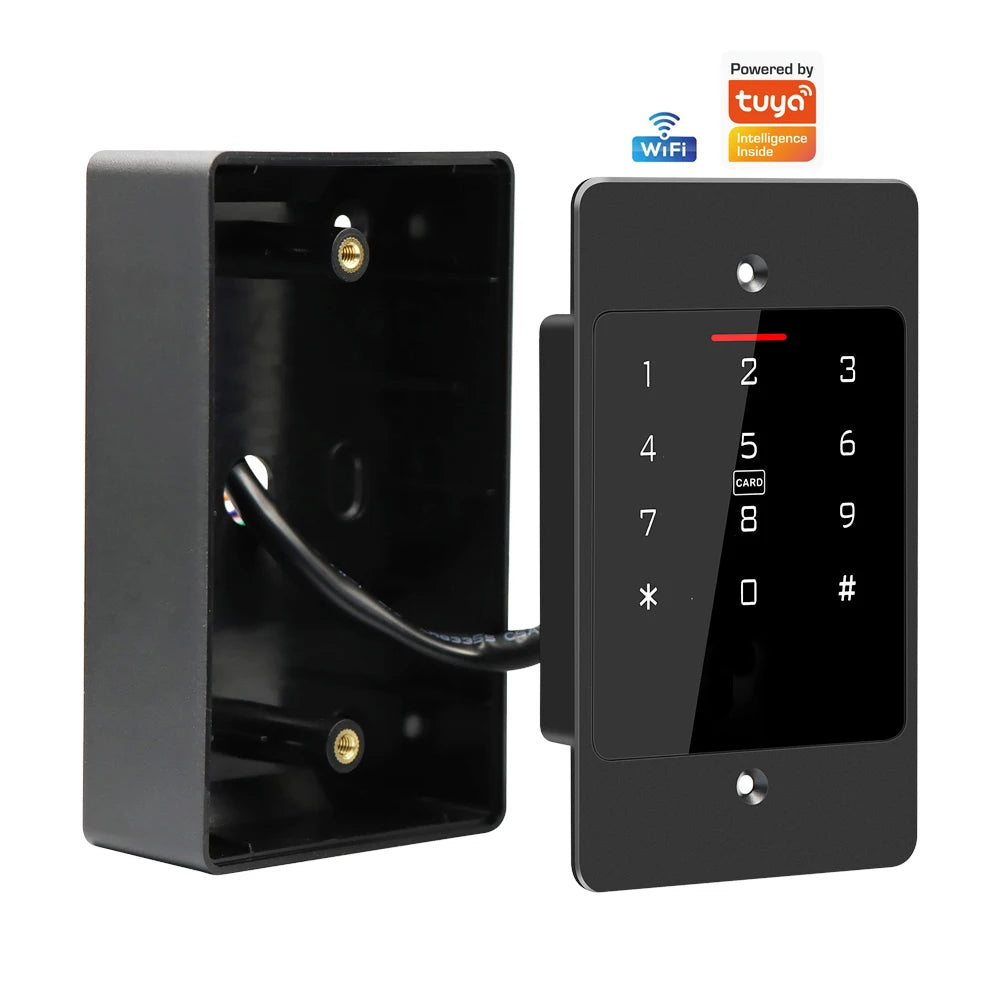 H5/HF5-Wifi App Wifi Metal Waterproof Embedded Installation Access Control Fingerprint Keyboard RFID Card Reader+M70 box Vue