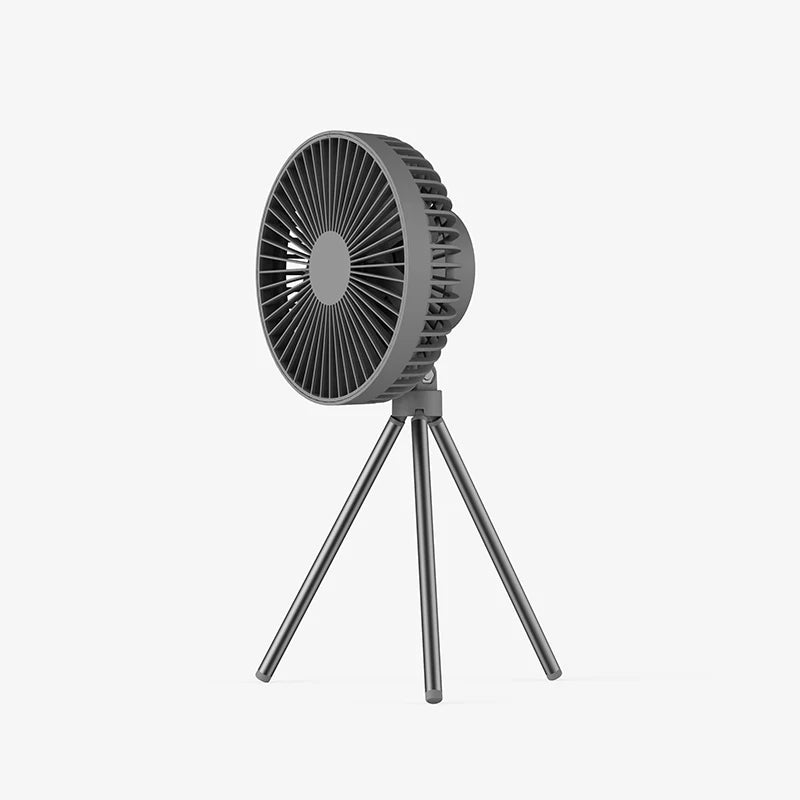 HOMEFISH Portable Rechargeable Camping Fan 4000mAh 10000mAh Wireless Ceiling Desktop Fan with Power Bank LED Light Vue 213-Basic Grey