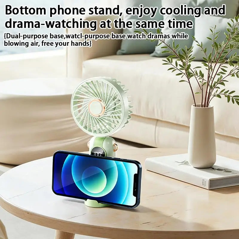 Portable Handheld Mini Fan Foldable Neck Hanging Fans 5 Speed USB