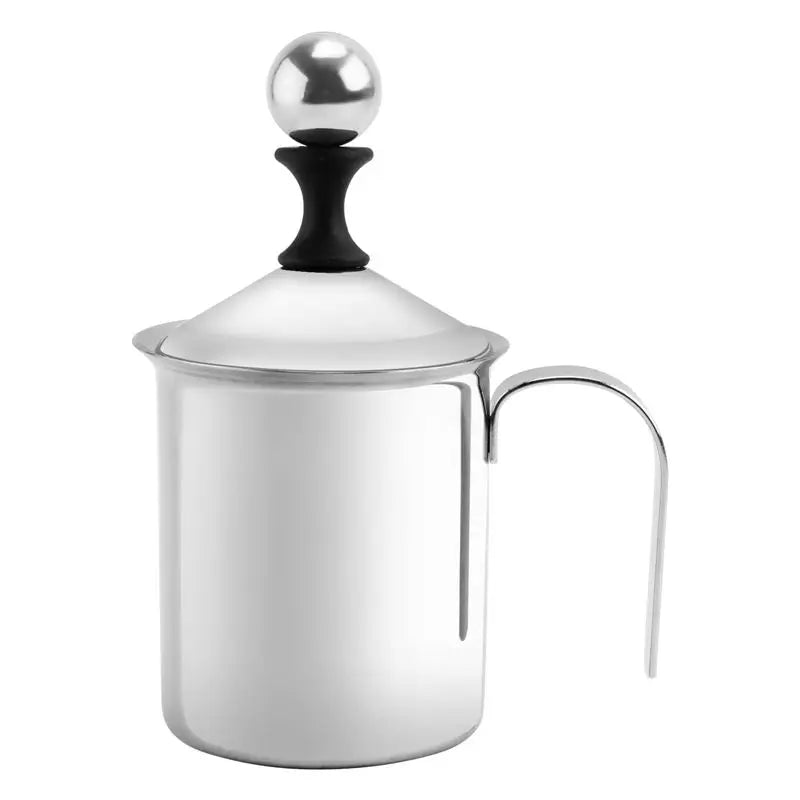 ABKW-Manual Milk French Press Coffee Maker Stainless Steel Hand Pump Milk Foamer Handheld Milk Jug Vue