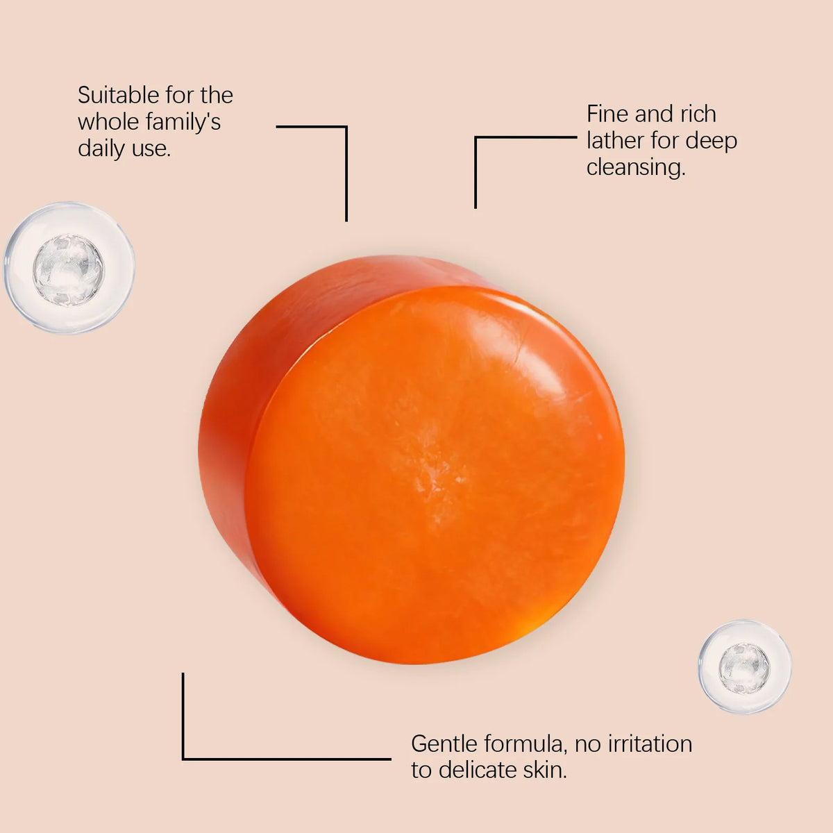 Persimmon Extract Moisturizing Cleansing Soap – Gentle Daily Body Cleanser for Hydrating, Softening & Smoothing Skin Vue