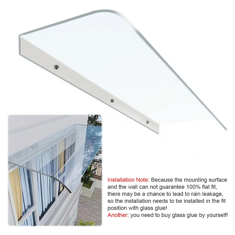 Window Door Wall Canop UV Rain Protection Door Shelter Window Cover Window Awning Awning Canopy for Front Door/Porch Patio Roof Vue Default Title
