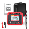 HYTAIS TS58 Digital Megohmmeter Professional Insulation Resistance Tester 1000V 20GΩ AC/DC Voltage Tester Data Storage with Bag Vue Red