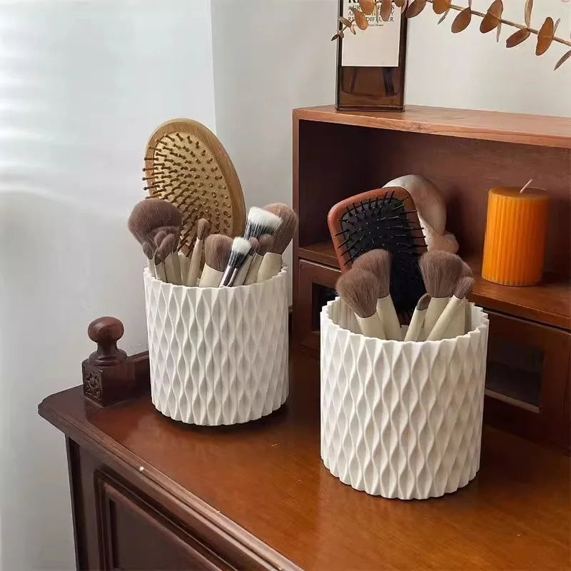 360 Rotation Large Capacity Makeup Brush Bucket Lipstick Eyebrow Pencil Eye Shadow Brush Storage Cartridge Portable Brush Storag Vue