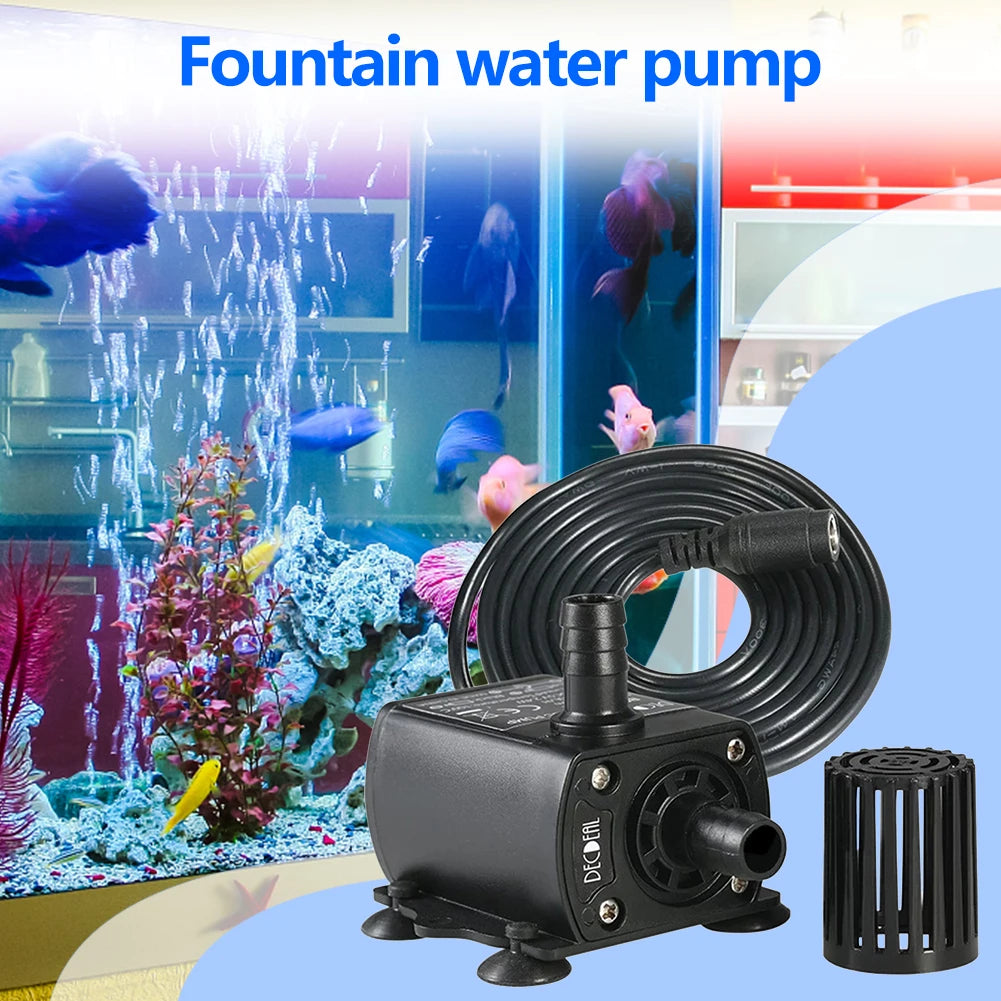 DC 12V Brushless Submersible Pump 300L/h – Aquarium & Fountain Submersible Water Pump Vue