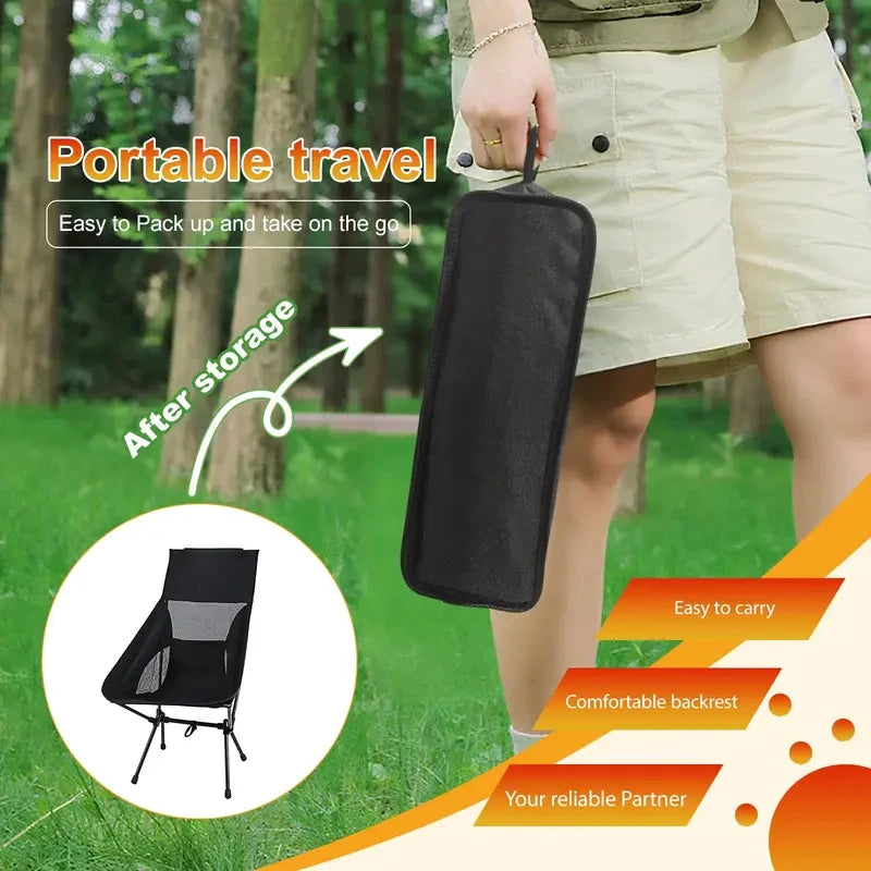 High Back Camping Chair – Lightweight Folding Backpacking Chair Folding Camping Chair Vue