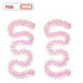 Metallic Tinsel Garland Rainbow Colorful Pink Christmas Garland Shiny Decorative String for Tree Holiday Party Decoration Vue Pink-2PCS