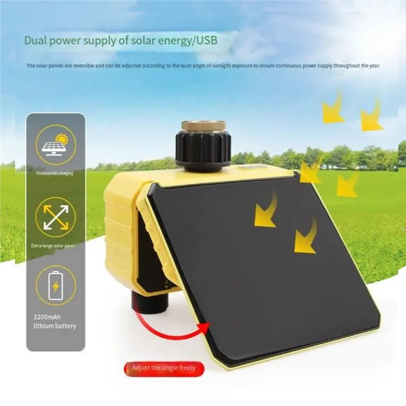 ABKW-Smart Automatic Control Tuya Wifi Solar Irrigation Timer System Outdoor Water Timer Garden Watering Tool Vue