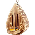 Wooden Teardrop Butterfly House with Feeder & Back Door Butterfly House Vue Yellow China Mainland