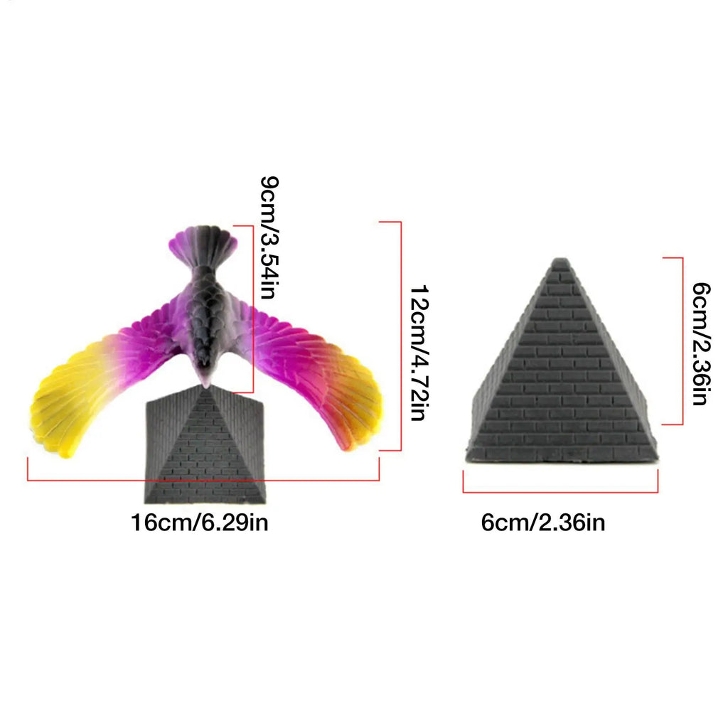 Balancing Eagle Bird Toy w/Pyramid Stand Physics Gravity Balance Desk Decor Educational Science STEM Finger Game for Kids Adult Vue