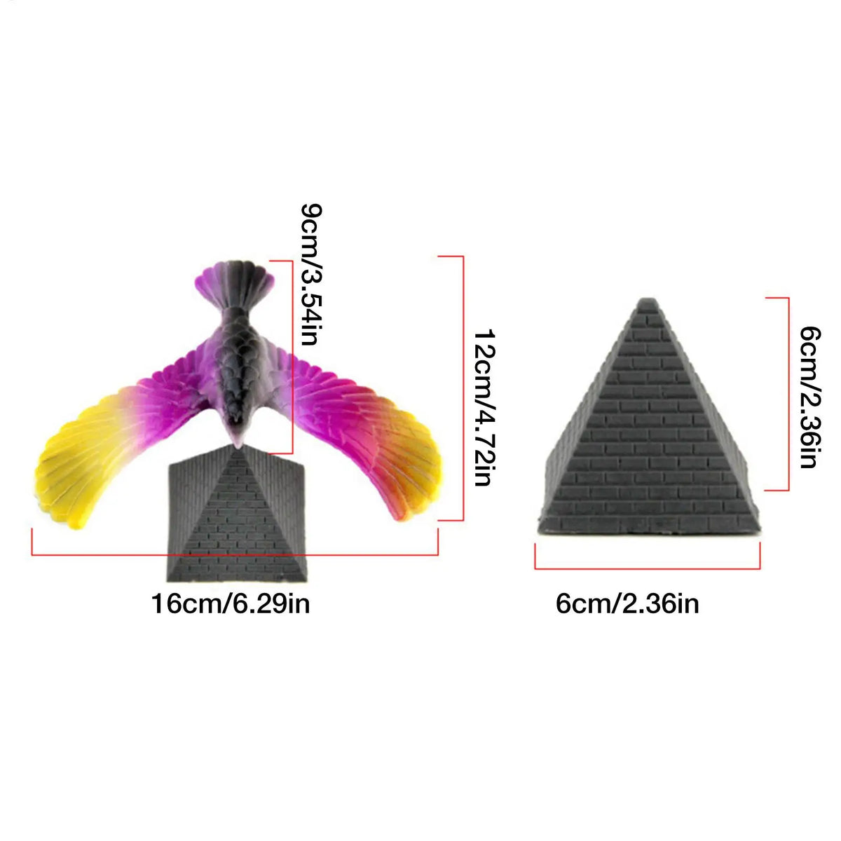 Balancing Eagle Bird Toy w/Pyramid Stand Physics Gravity Balance Desk Decor Educational Science STEM Finger Game for Kids Adult Vue