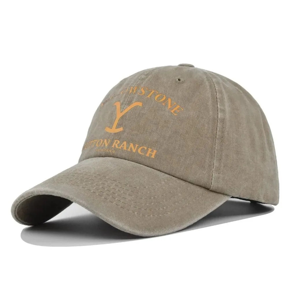 Vintage Yellowstone Dutton Ranch Baseball Cap Washed UV Protection