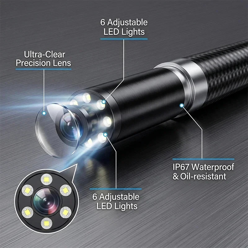 360° Articulating 6mm Borescope Camera 1080P HD | iOS & Android Borescope Inspection Camera Vue