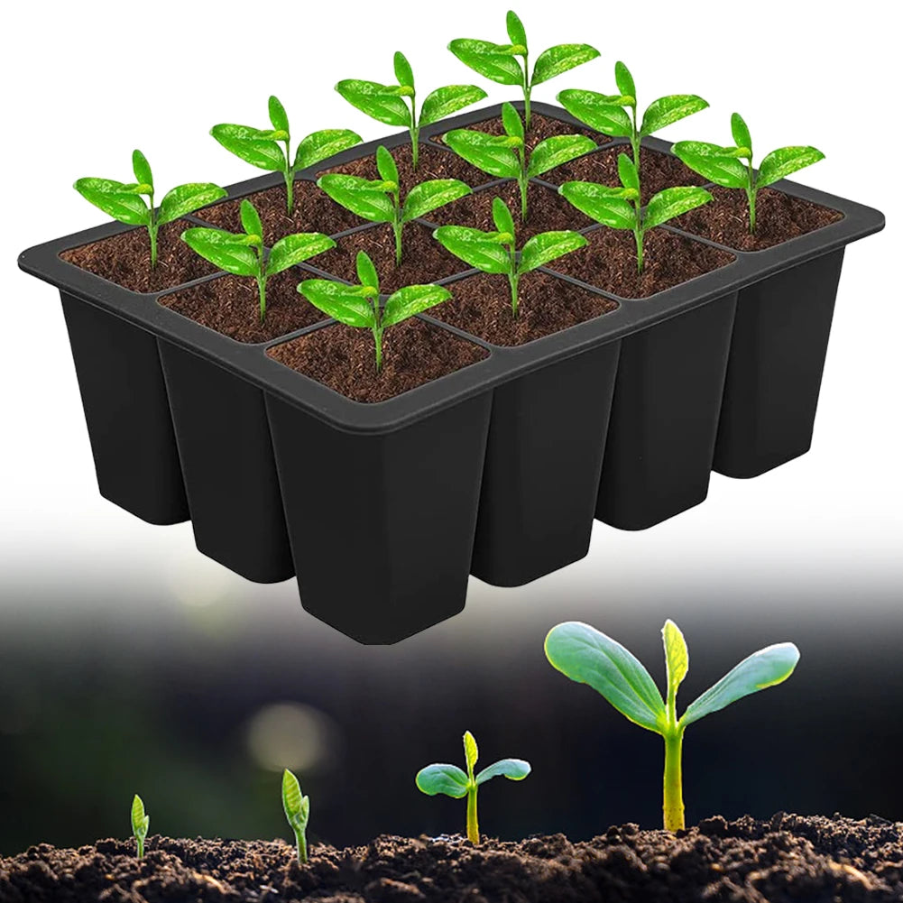12-Cell Silicone Seed Starter Tray – Reusable Propagation Tray Seed Starter Tray Vue