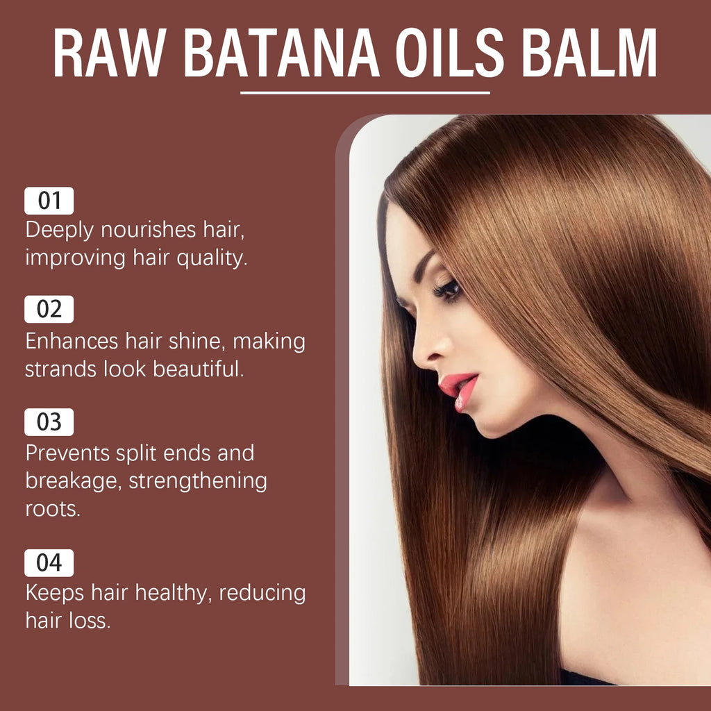 Hoegoa Batana Hair Nourishing Balm Improve Silky Thicker Curly Smoothing Frizz Repair Damaged Increase Growth Hair Conditioner Vue