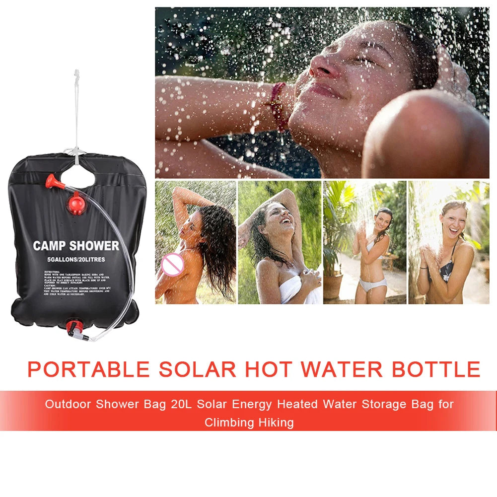 40L Solar Camp Shower Bag – Foldable, Portable & Switchable Nozzle Solar Camp Shower Bag Vue