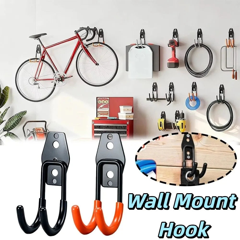 Hanger Hooks Heavy Duty Bike Wall Mount Solid Steel Anti-Slip Coating Garage Hook U Hooks Metal Wall Mount Hanger Garage Storage Vue