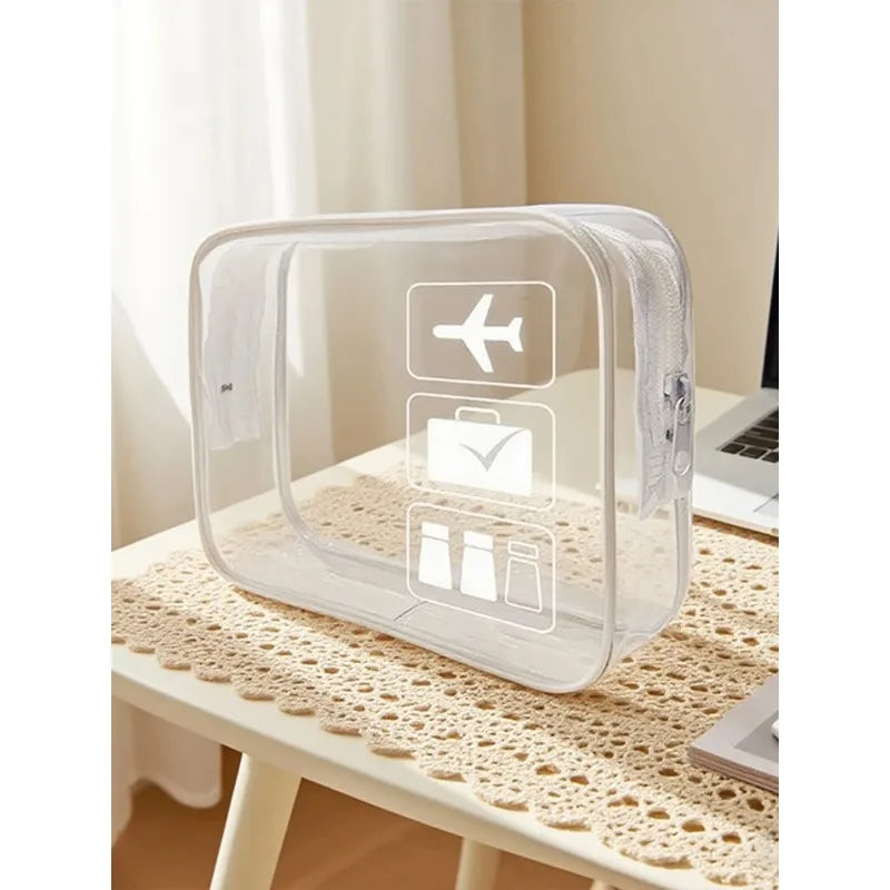 Fashionable Transparent Makeup Bag Travel Storage Bag for The Airport Pool Toiletries Bag Clear Toiletry Bag Outdoor Storage Bag Vue