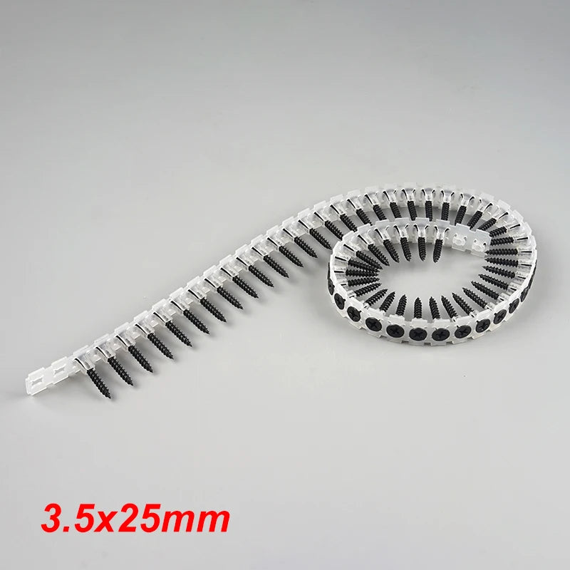 50pcs Black Self-Tapping Screws, Plastic Strips, Drywall Concrete Screws, Suitable for Carpentry And Drywall Renovation Vue 25mm M3.5