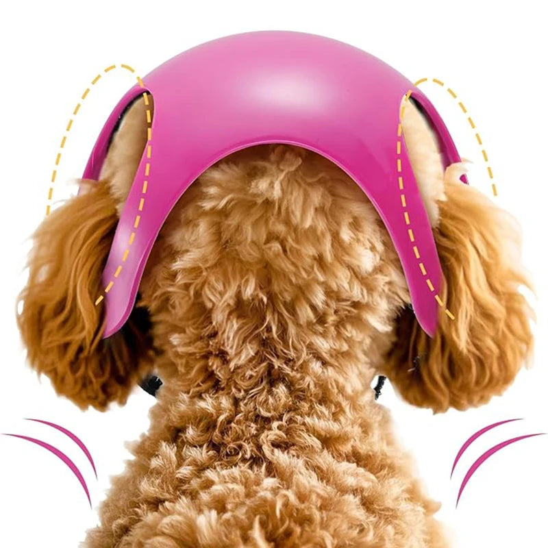 Pink Dog Helmet for Small Medium Dog Pet Motorcycle Helmet with Ear Holes Doggy Safety Hat with Adjustable Belt Outdoor Walking Vue