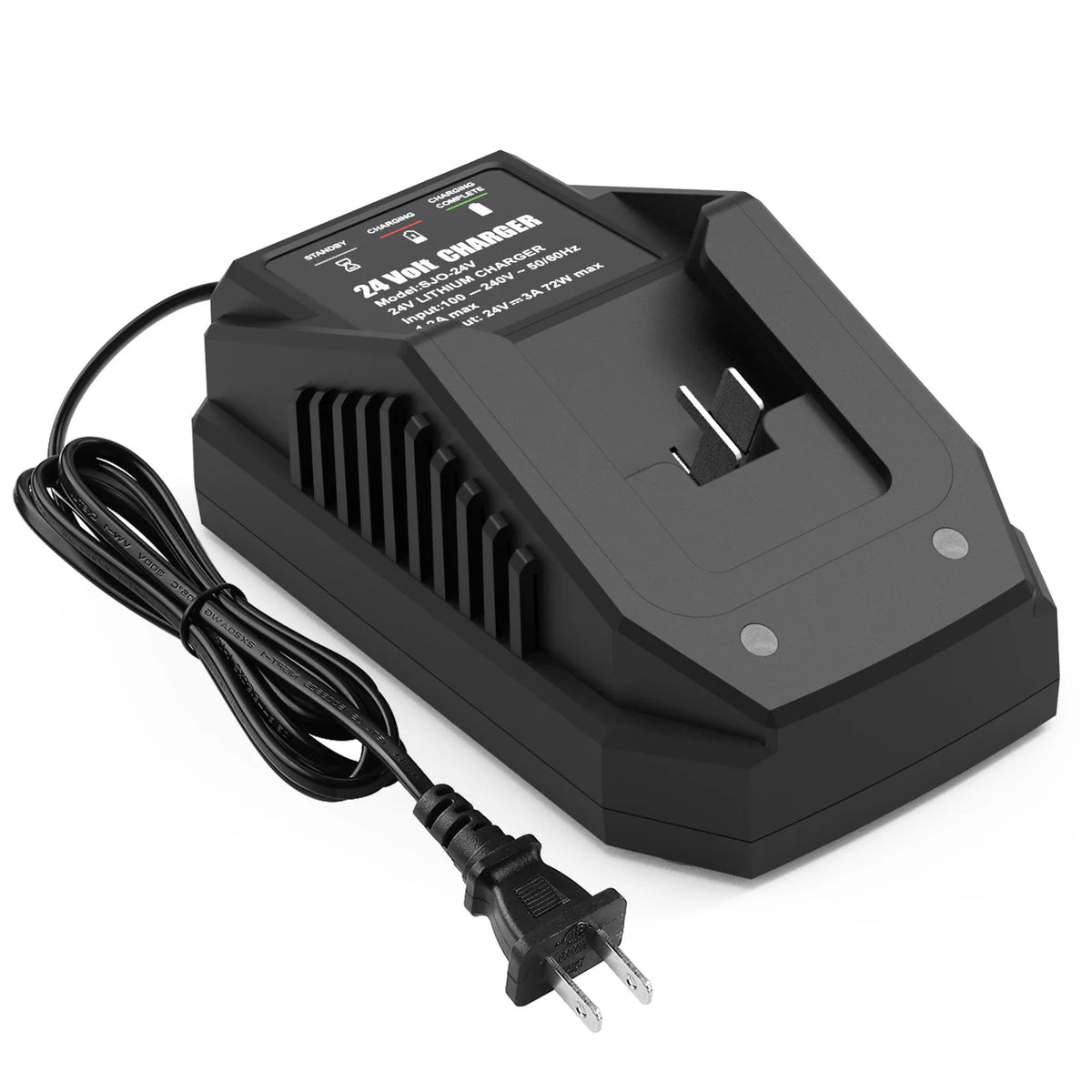 Portable Lithium Battery Fast Charger Compatible with For SNOW JOE 24V Lithium Batteries Fast-charging Dock Replacement Charger Vue US plug