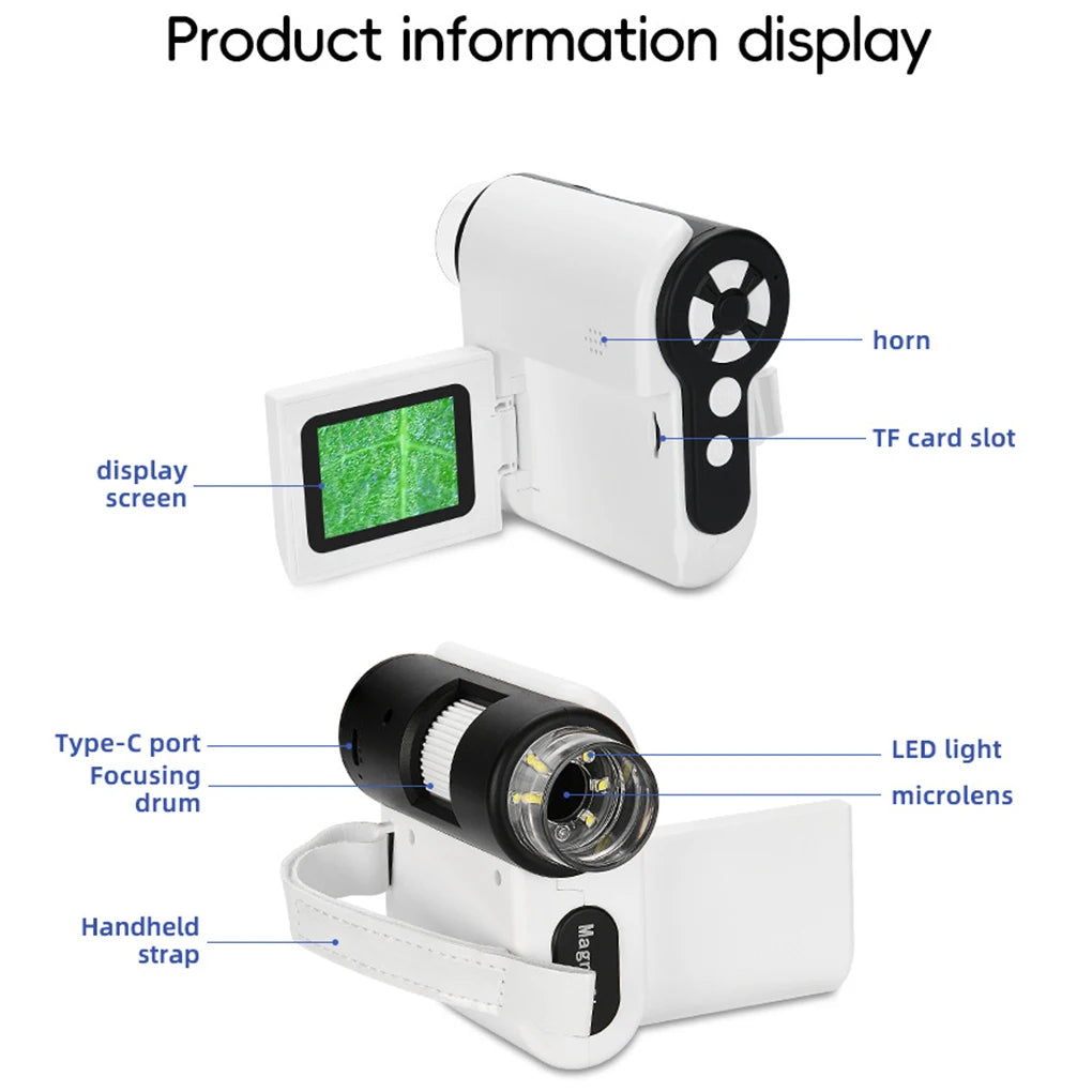 Kids Handheld Digital Microscope 100X–1000X Portable USB Scope Kids Digital Microscope Vue