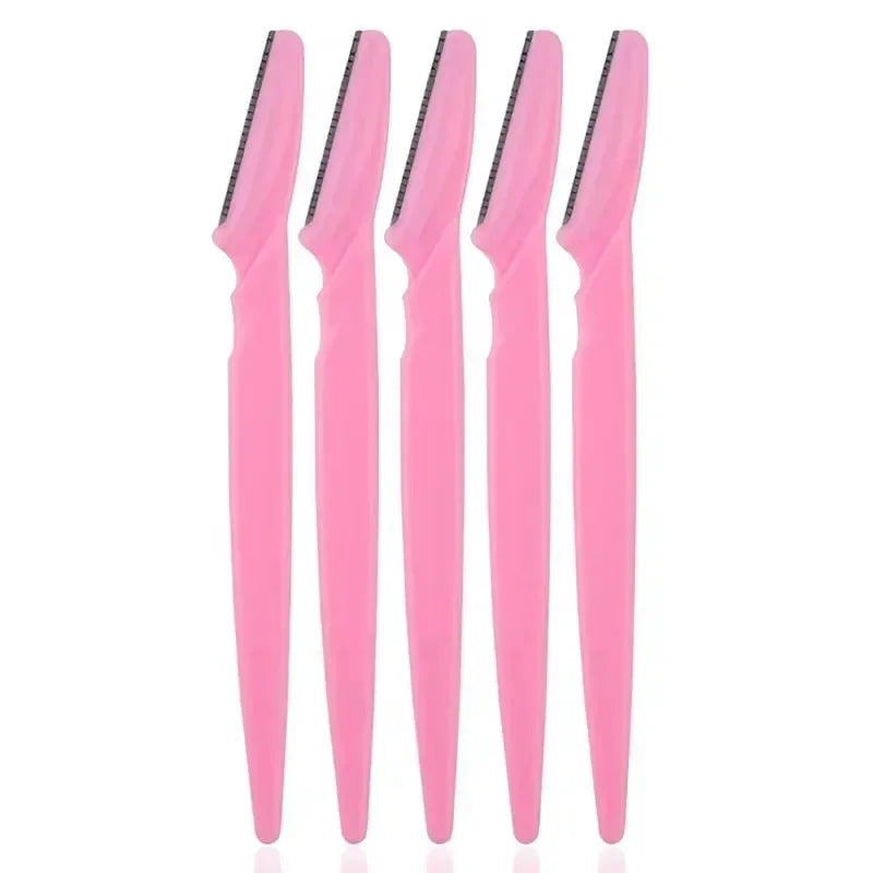 5-100PCS Eyebrow Trimmer Wholesale Blade Shaver Portable Face Razor Eye Brow Epilation Hair Removal Cutters Safety Razor Vue M7 Pink 5pcs