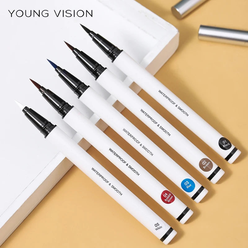 YOUNG VISION 5color waterproof color eyeliner pen, sponge head, eyeliner liquid, quick drying, 5 colors optional Vue
