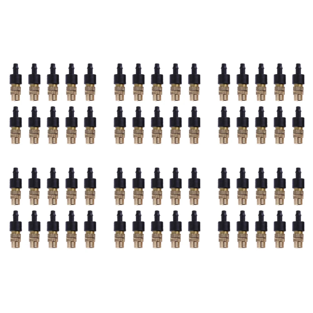 100-10PCS Outdoor Misting Cooling System Garden Irrigation Watering 4/7PVC Atomizer Nozzles Adjustable Garden Sprinklers Head Vue 60PCS