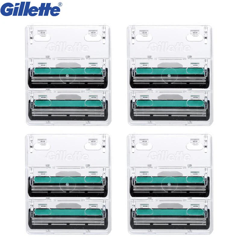 Gillette Vector Shaving Blades for Men Manual Safety Beard Shaver Hair Removal Double Layer Head Razor Blade Cassettes 8-24PCS Vue Vector 8 blades