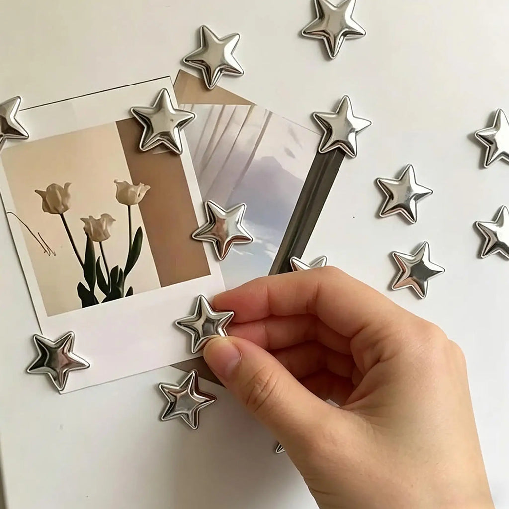 10PCS Cute Resin Star Refrigerator Magnets, Mini Fridge Decor Stickers for Home Office Cabinet, Party Favors Locker Decoration Vue