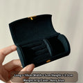 Exquisite and Portable Mini Jewelry Storage Box For Women's Business Trips Anti-oxidation Light Luxury Velvetring Jewelry Box Vue A0278-dark blue