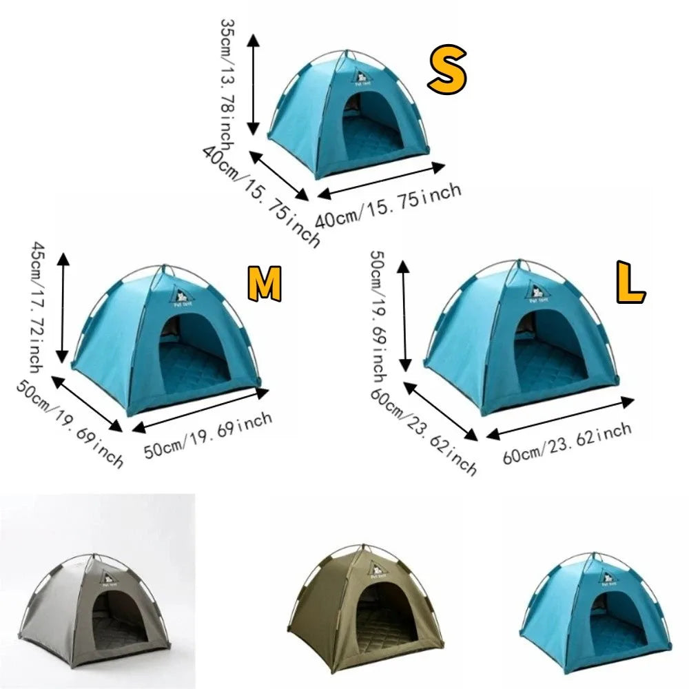 Pet Cage Breathable Pet Tent House Comfortable with Double-sided Mat Feral Cat Shelter Portable Outdoor Pet Tent Travel Vue