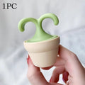 2/1Pcs Potted Plant Eye Massager Portable Ice Compress Rollerball for Puffiness & Dark Circles Relief Travel Face Neck Care Tool Vue 1pc-STAM