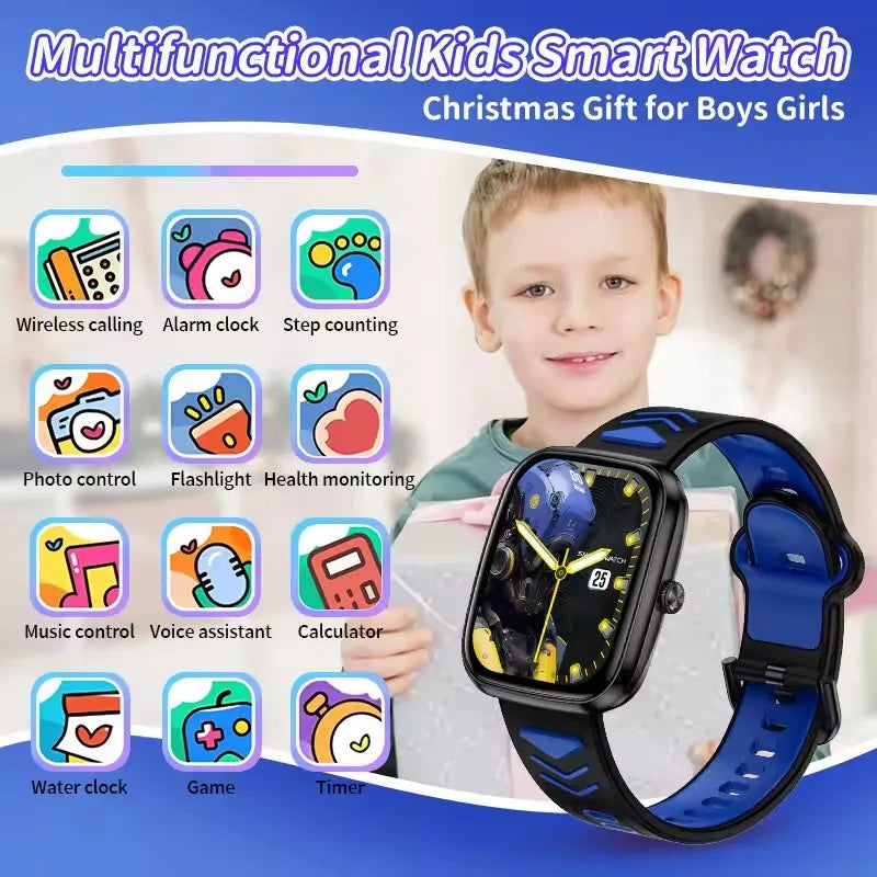 Children Boys Girls Present Smart Watch Ftiness Tracker Bluetooth Call Smart Watch Men Women Kids Watch Pedometer Waterproof Vue