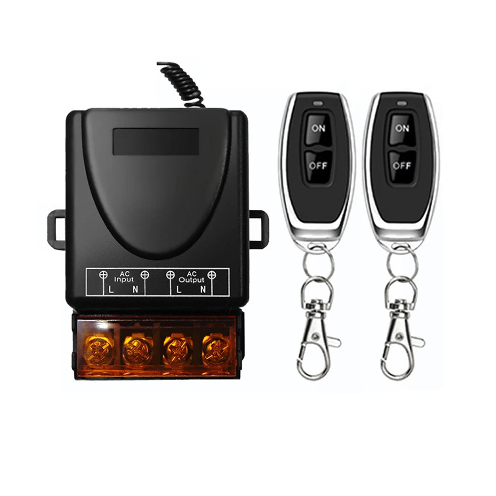 433MHz Smart Light Switch Wireless Remote Control AC90-265V 30A Relay Module ON/OFF Transmitter Keyfob Home for Fan Ceiling Lamp Vue