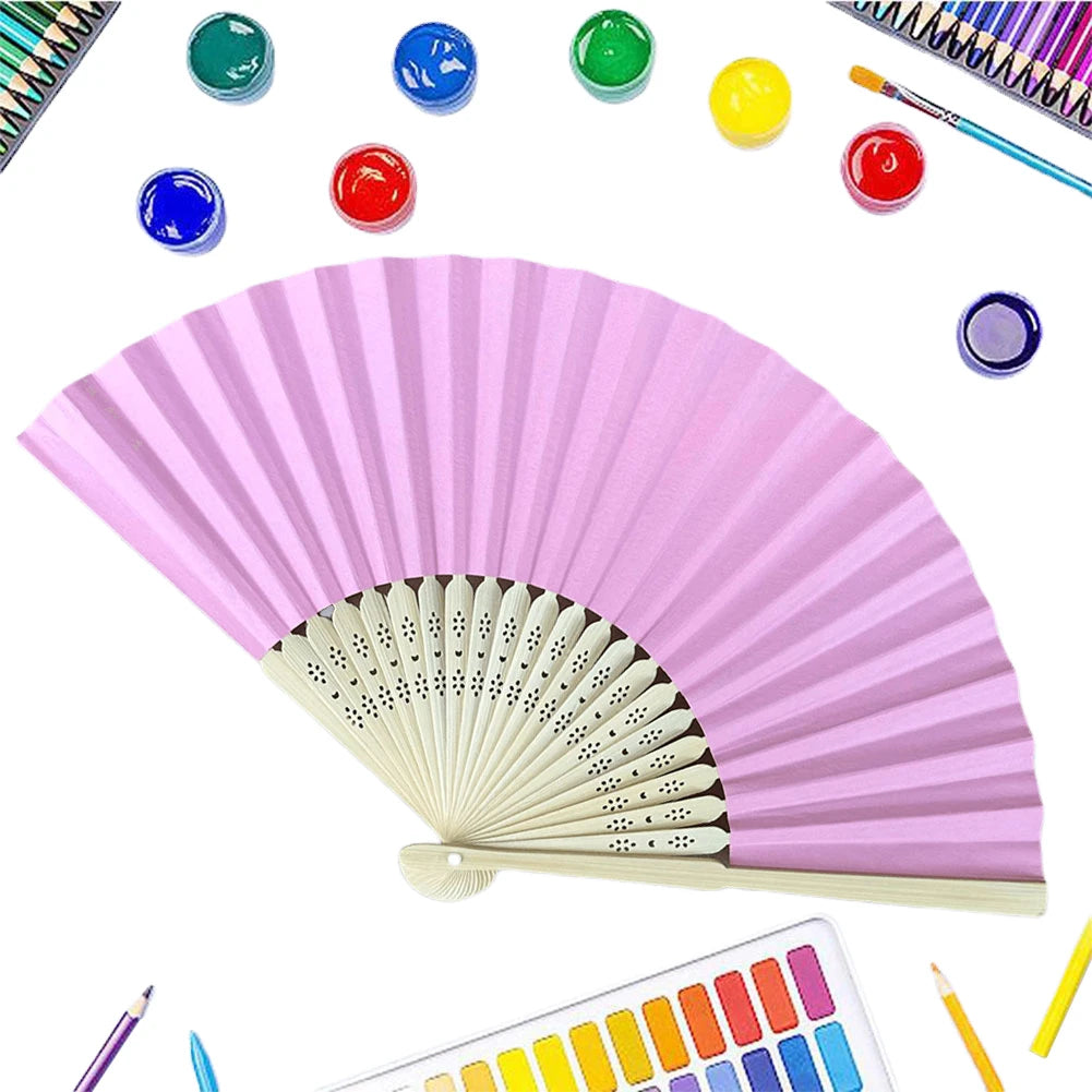 Bamboo Folding Fan – DIY Chinese Paper Fan for Weddings & Parties Folding Hand Fan Vue