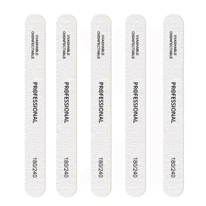 Double Sided 100/180/240 Grit Nail Files Emery Board Manicure Pedicure Tool And Nail Buffering Files Vue