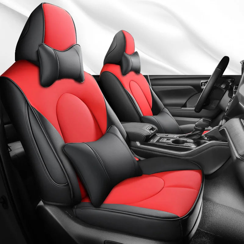5 Seats High-quality Car Special Seat Cover For Toyota Highlander 2022-2026 Interior Decoration Waterproof Leatherette Full Set Vue