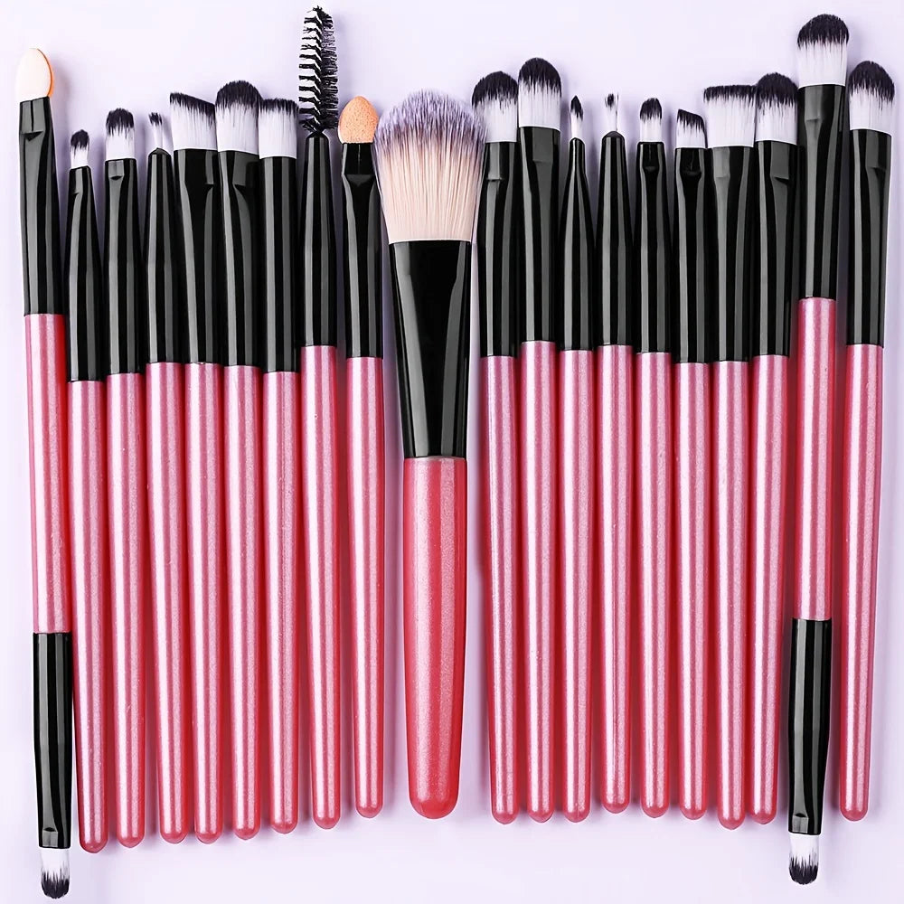 20Pcs Makeup Brush Set Eyeshadow Concealer Foundation Concealer Blending Brush Soft Fluffy Women Beauty Tool Make Up Brushes Kit Vue 20PK-B