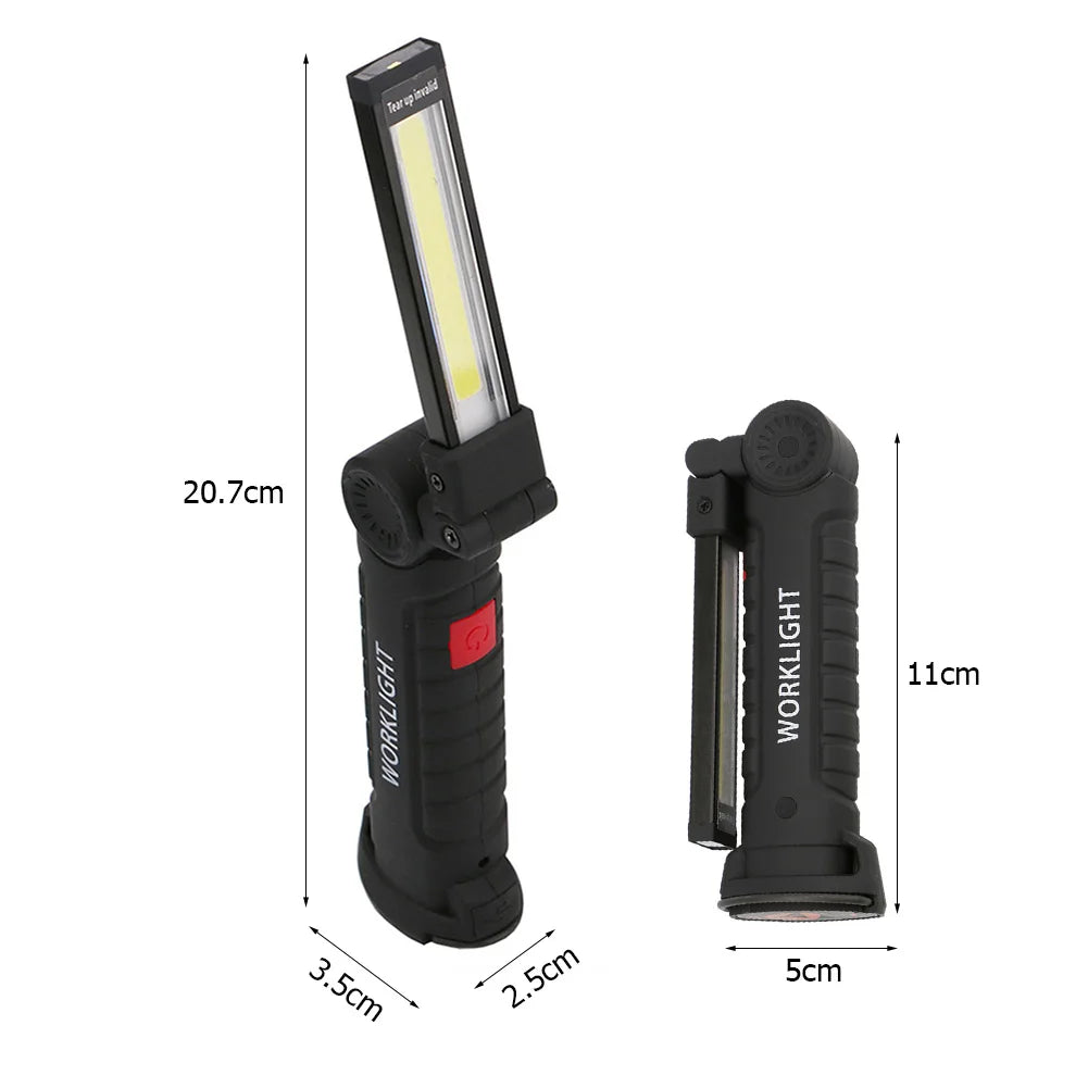 COB LED Dimmable Work Light USB Rechargeable Flashlight Magnet LED Work Light Vue