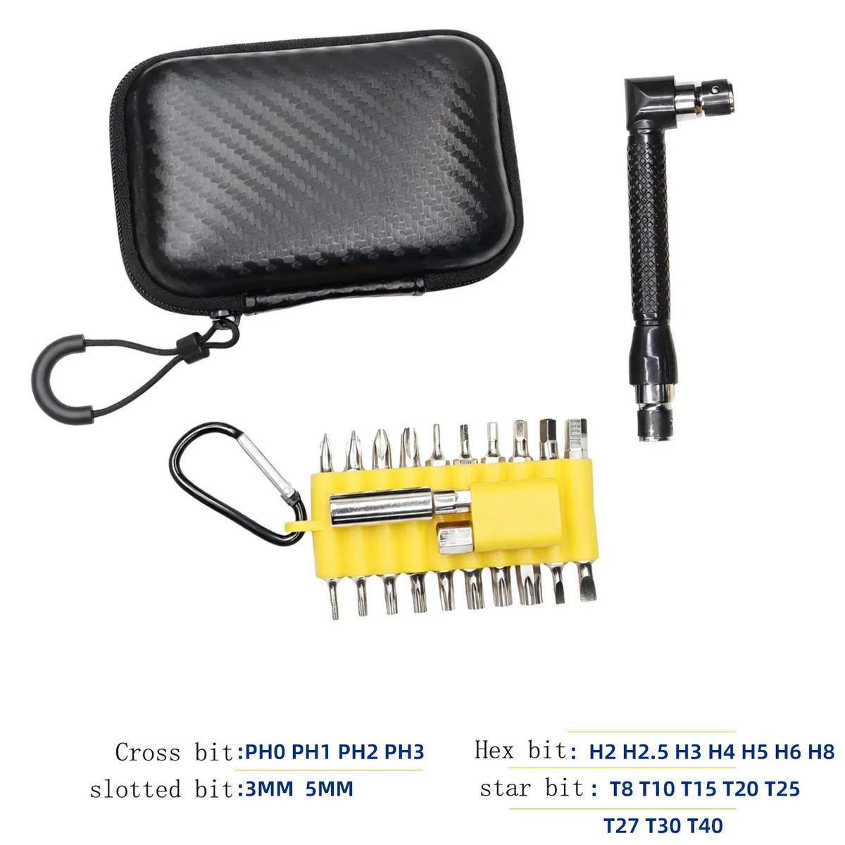 L-Shape 90° 1/4" Hex Screwdriver Bit Set | 8/13/24 Pcs Screwdriver Bit Set Vue 24pcs China Mainland