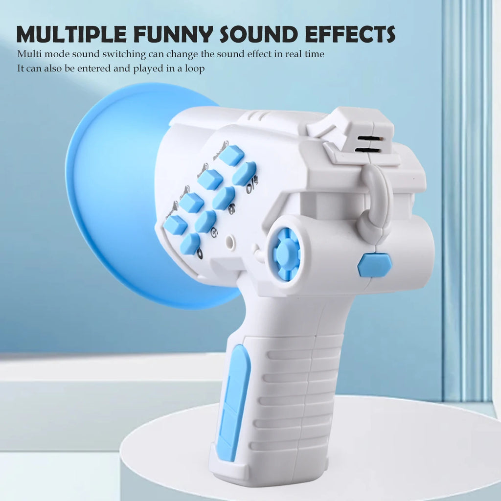 Portable Megaphone Speaker Siren Bullhorn Toys, Smart Multi Voice Changers Toy Funny Party Prank Handheld Loudspeaker Megaphone Vue
