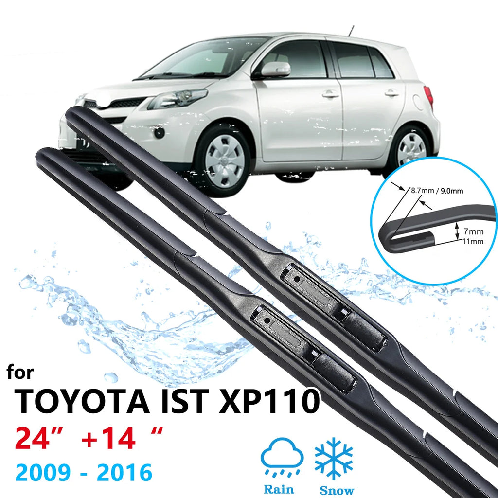 For Toyota Ist XP110 Urban Cruiser Scion Xd 2009~2016 Front Wiper Brushes Window Cleaning Windscreen Car Auto Parts Accessories Vue