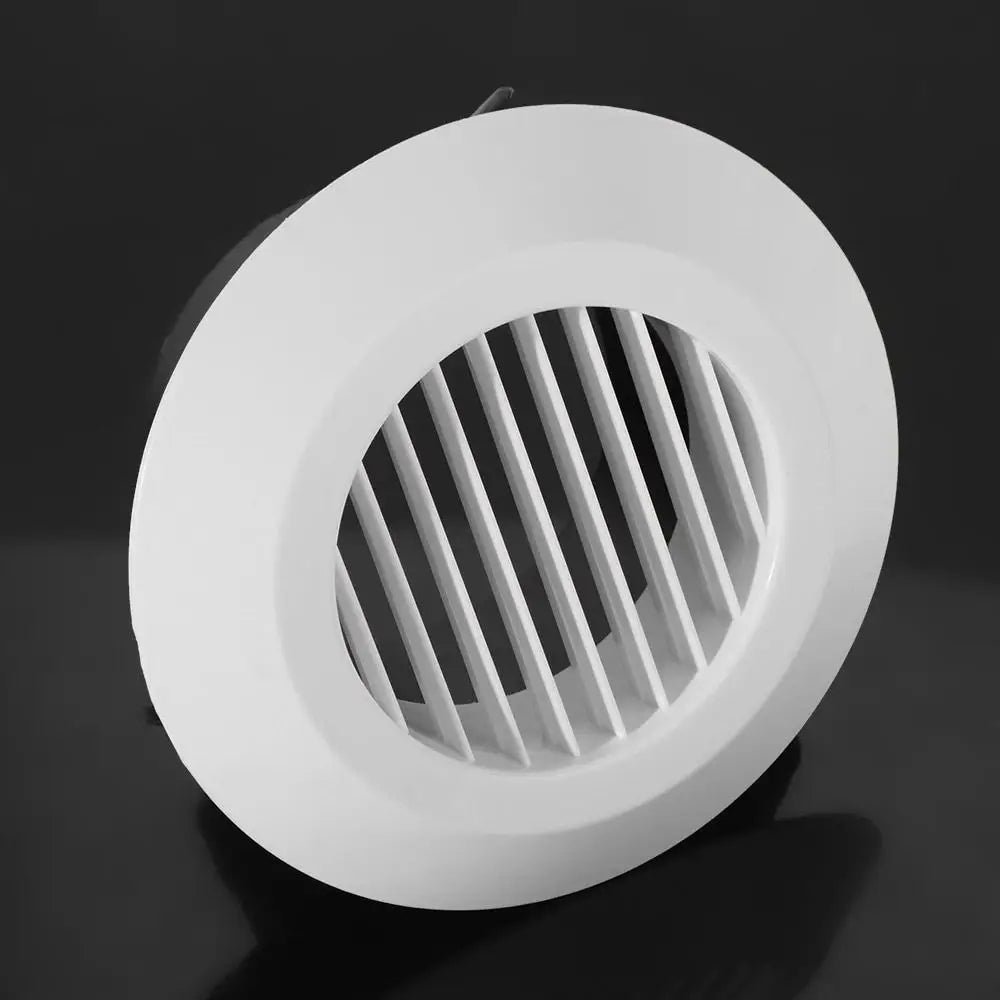Adjustable Round Air Vent Extract Valve White Plastic Air Vent Extract Valve Grille Wall Mount 75-200mm Vue
