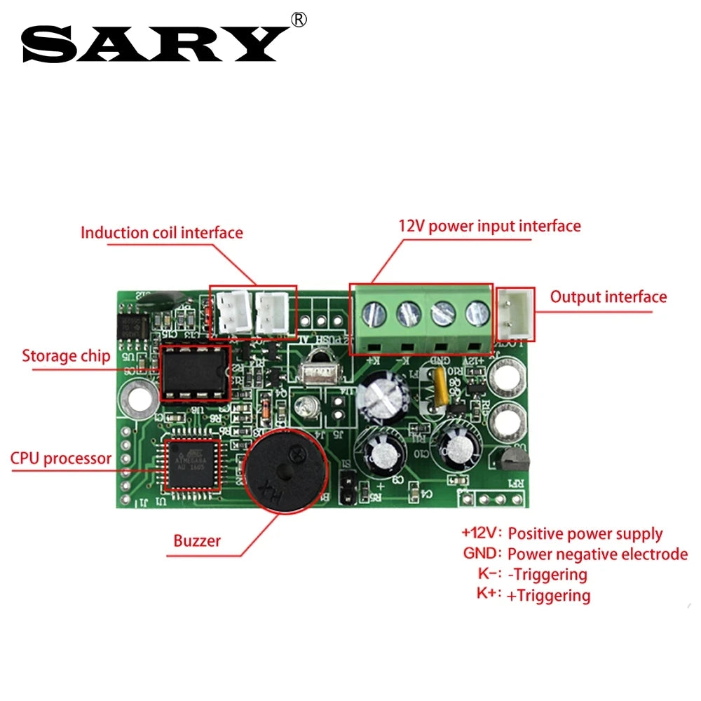 RFID embedded induction control board electric lock control module EMID 125KHz label card access control controller DC12V output Vue